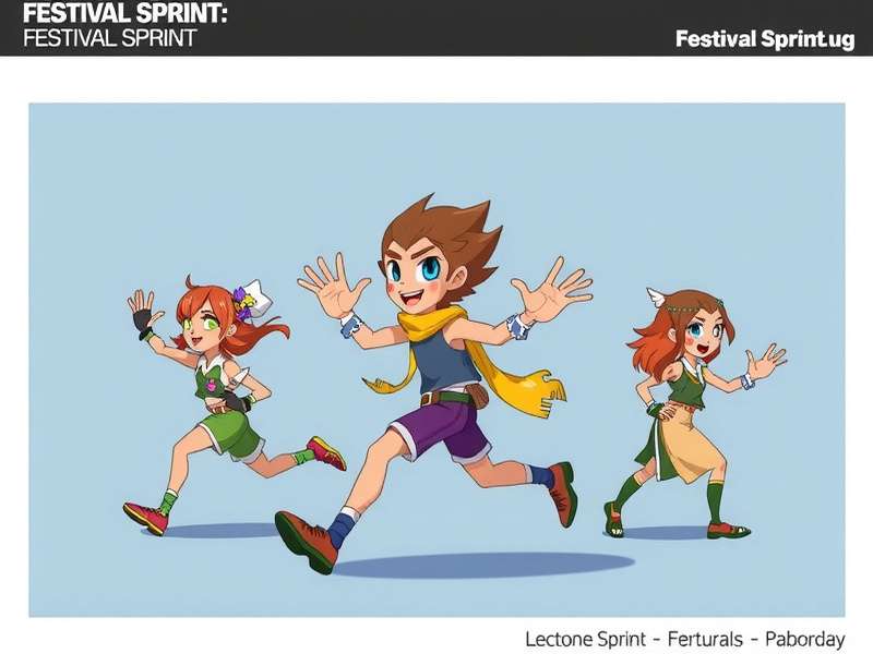 Festival Sprint diverse Indian characters Festival Sprint Characters